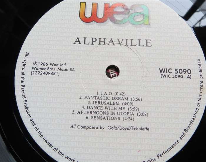 Vintage Vinyl LP - Alphaville - Afternoons in Eutopia - VG/VG+