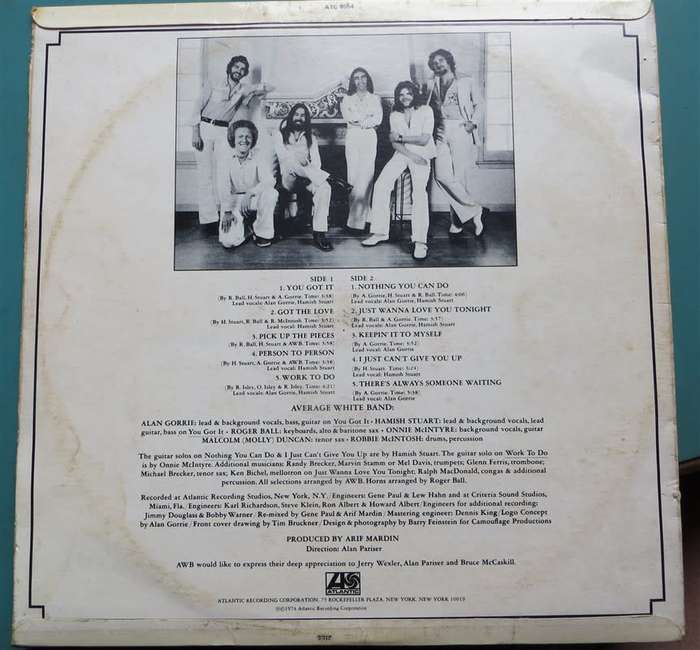 Vintage Vinyl LP - Average White Band - VG cover/G+
