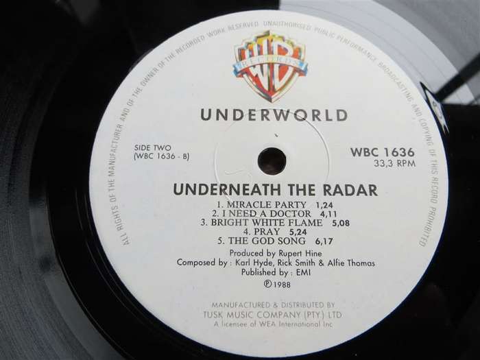 Vintage Vinyl LP - Underworld - Underneath the Radar - E/VG