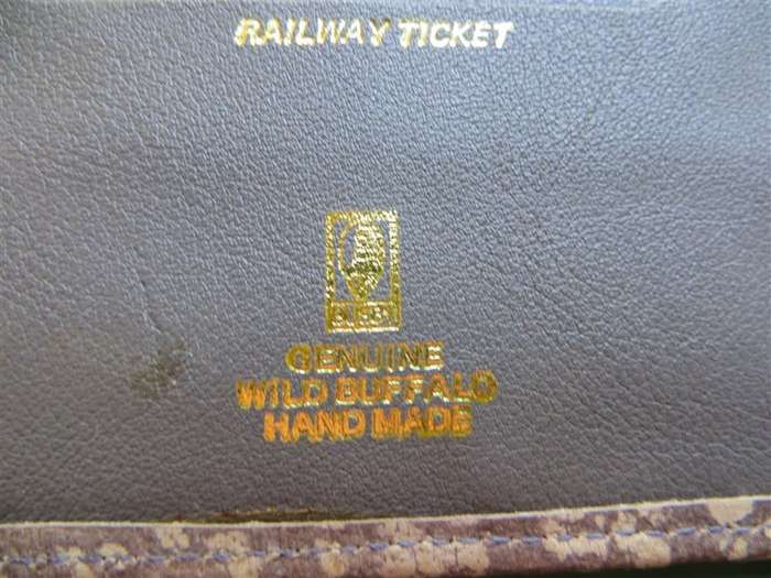 Busby genuine Buffalo Hide Leather Travel Wallet