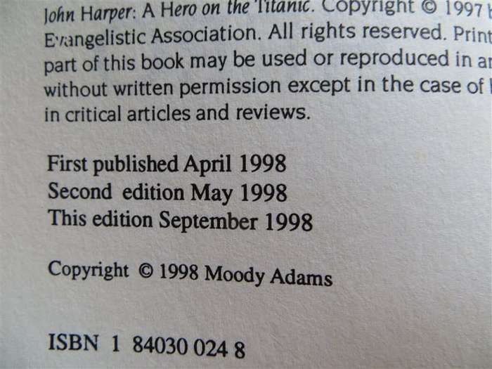 The Titanics Last Hero `- Moody Adams