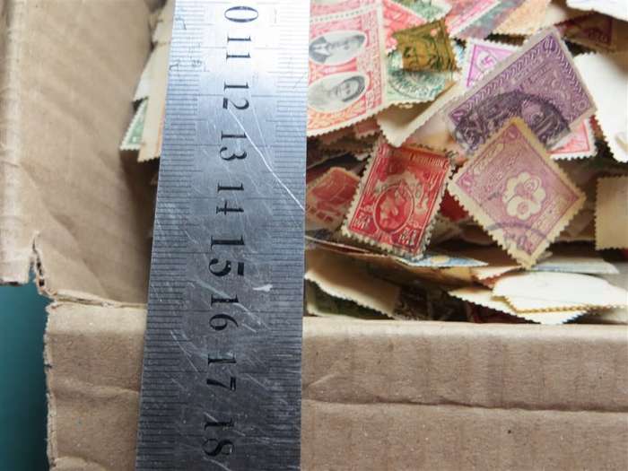 Glory Box of World Stamps on and off Paper - Must be treasure here!