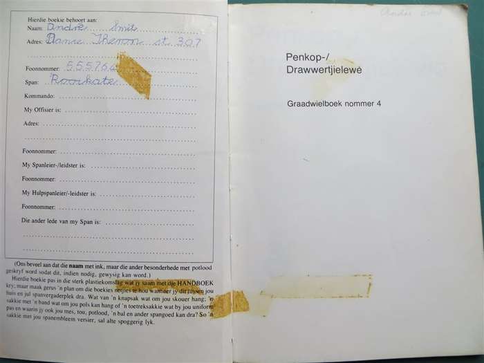 Voortrekker Graadwielboek - Penkop/Drawwertjielewe Nommer 4