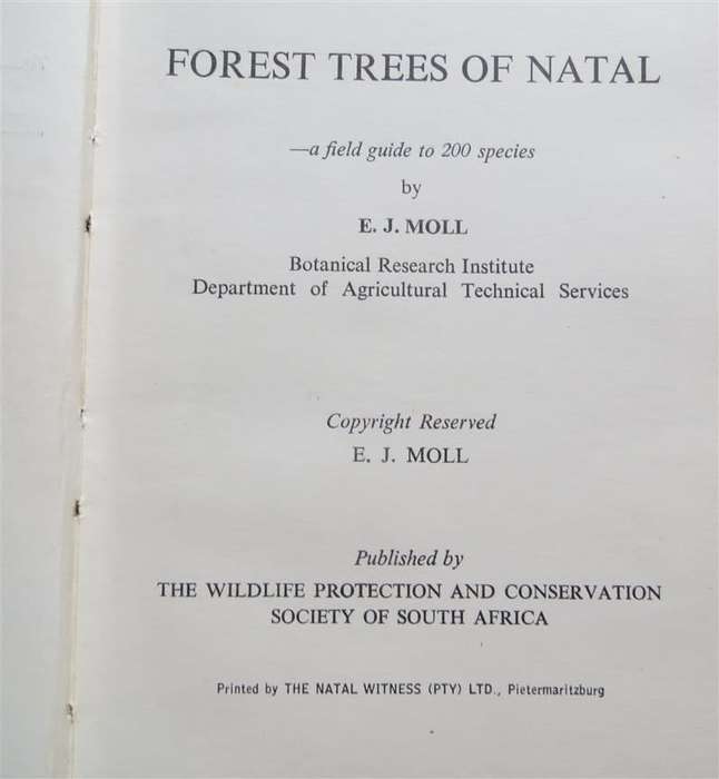 The Forest Trees of Natal - C.J Moll - Hardcover Signed Subscribers Copy