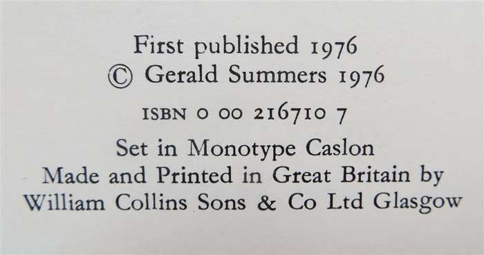 Owned by an Eagle - Gerald Summers 1976 1st Edition
