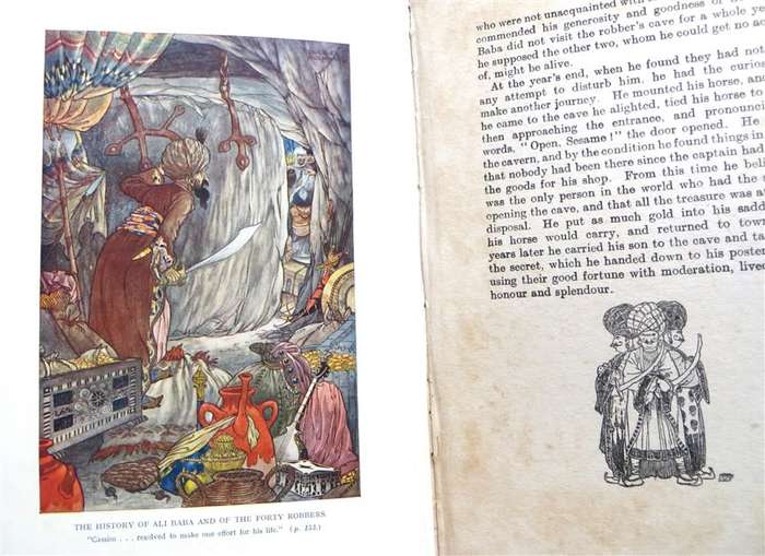 The Arabian Nights - Illustrated by Charles Folkard - 1929 Spine cover damaged Great Plates