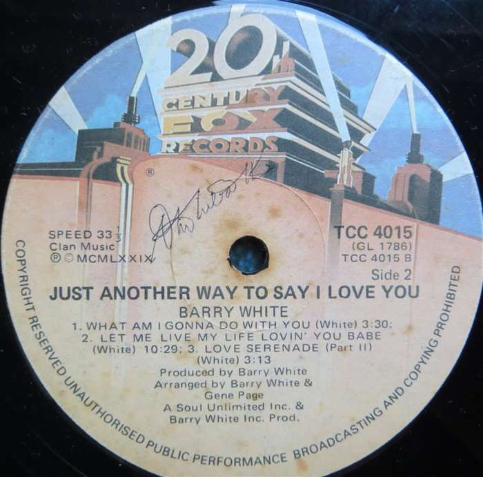 Vintage Vinyl LP - Barry White - Just another Way - Cover VG-/Vinyl VG