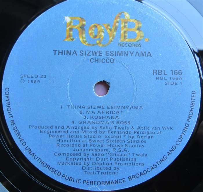 Vintage Vinyl LP - Chicco - Thina Sizwe Esimnyama  VG/Vinyl VG