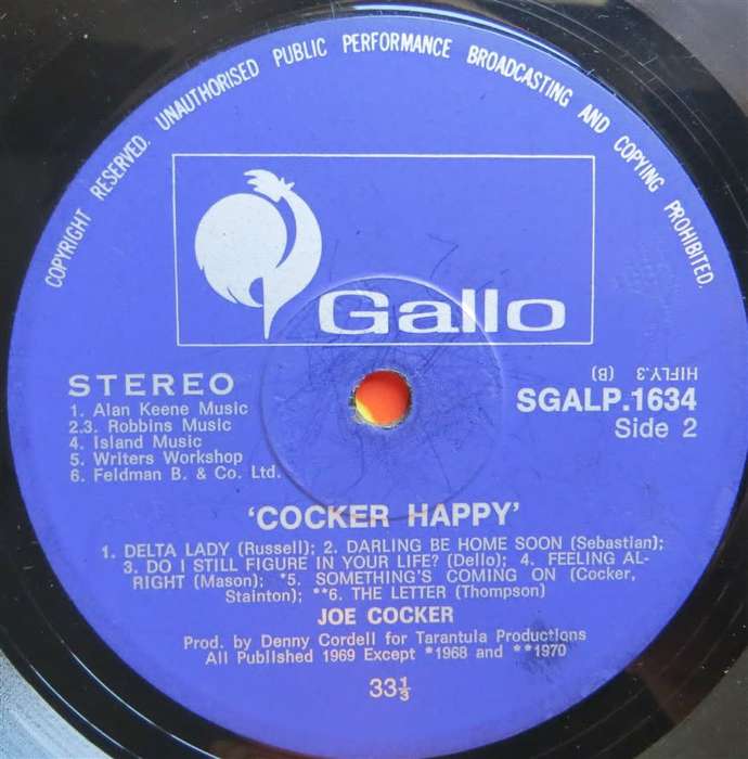 Vintage Vinyl LP - Joe Cocker - Cocker Happy - Cover VG / Vinyl VG