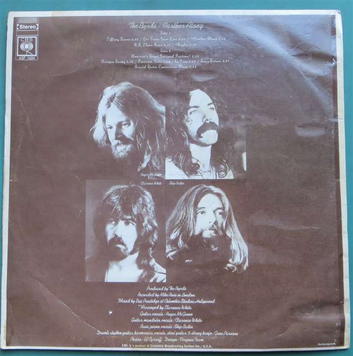 Vintage Vinyl LP - The Byrds - Farther Along - Cover VG- / Vinyl VG+