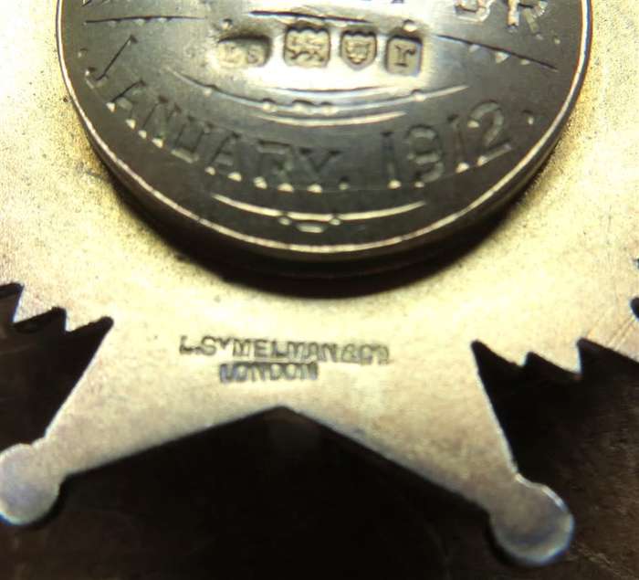 Silver Hallmarked Masonic Jewel - Primo H.L Harpur Jan 1912