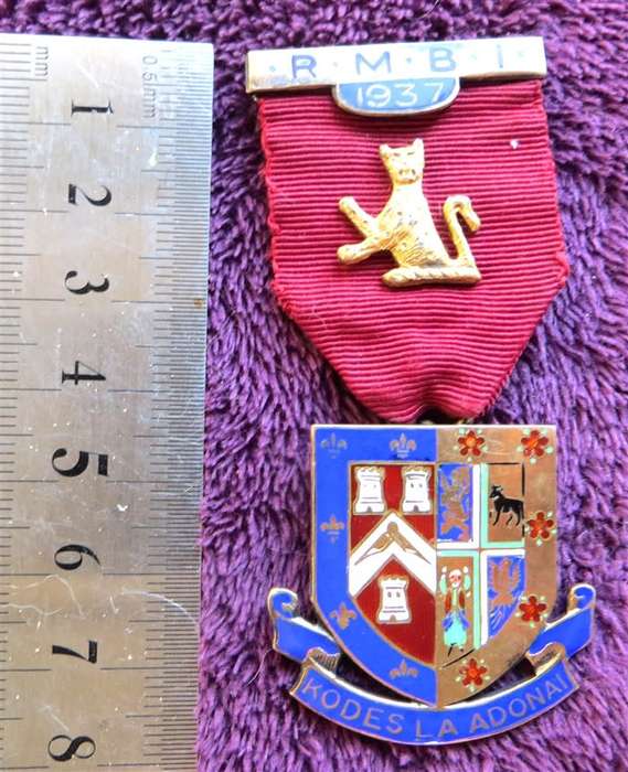 1937 Hallmarked Silver Masonic Medal Enamel Jewel