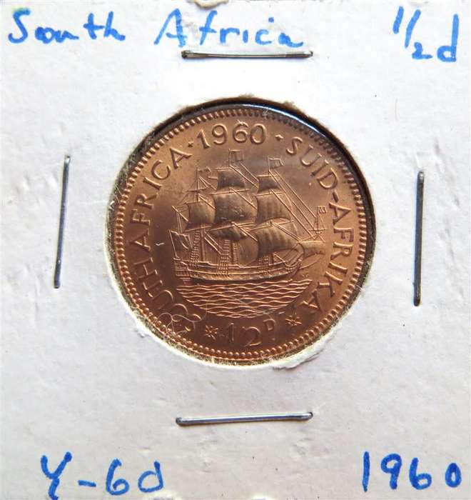 1960 SA Union Half Penny 1/2d Coin