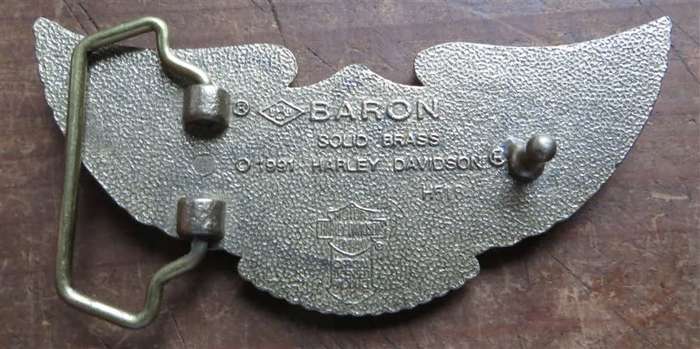 Vintage Harley Davidson Solid Brass Official Licensed Belt Buckle