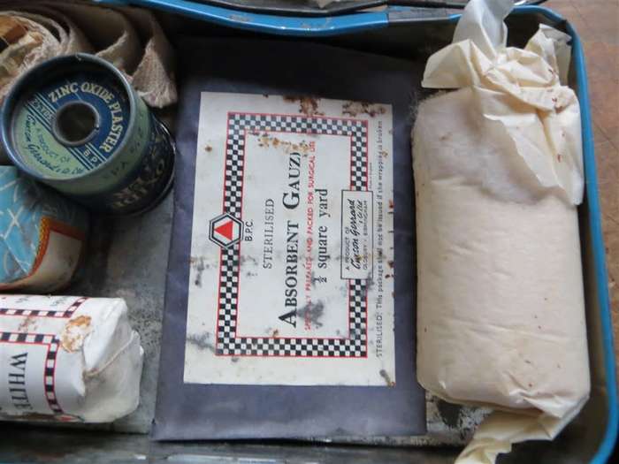 Vintage Johnson & Johnson First Aid Autokit + Contents as shown