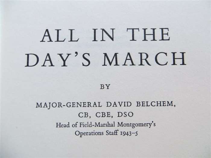 All in the days March - Maj. General David Belchem