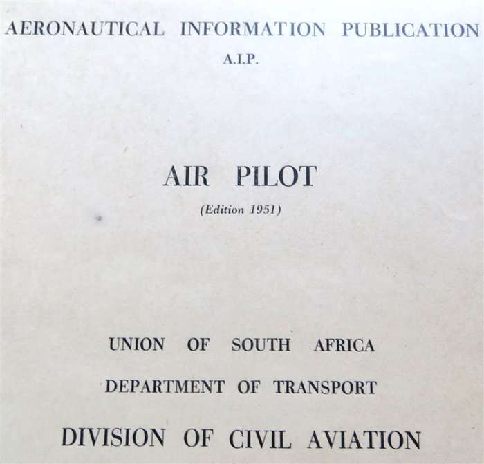 Union of South Africa - Aeronautical Information Publication + Map Insert