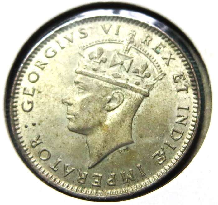 1937 East Africa 50 Cents SILVER