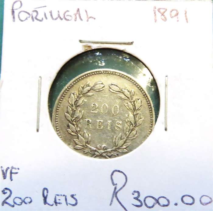 1891 Portugal SILVER 200 Reis