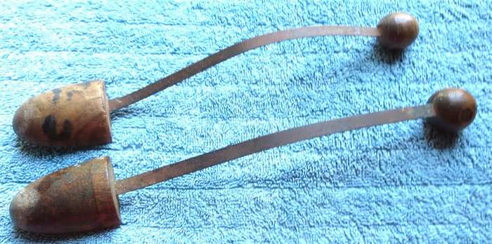 2 x Vintage Wood + Metal Shoe Stretcher/Tree - 1 Bid for Both