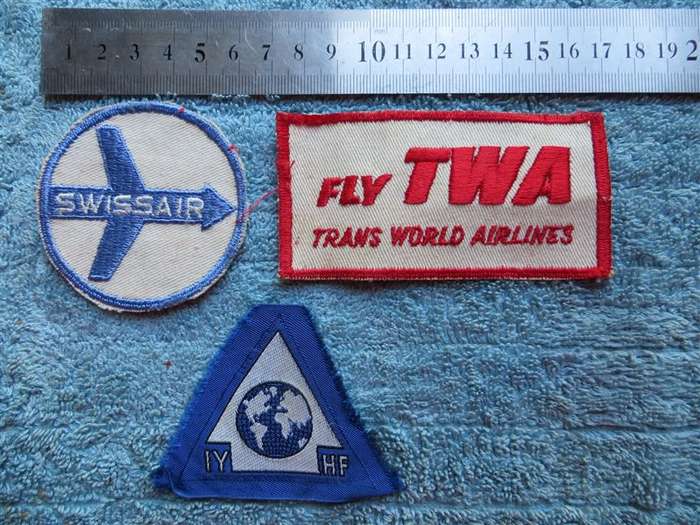 Embroidered Flying theme Badges x 3 - 1 Bid
