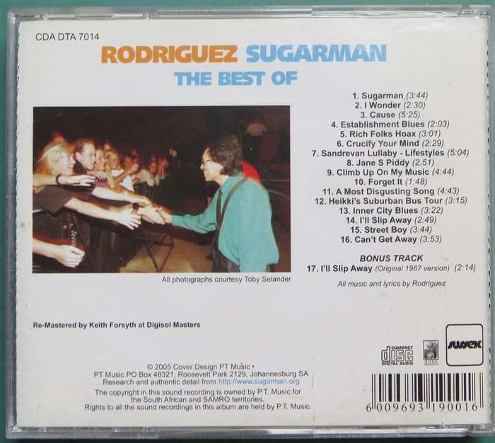 Rodriguez Sugarman The Best Of CD - Plays Great