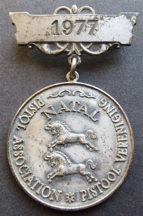 1977 NATAL Pistol association Medal