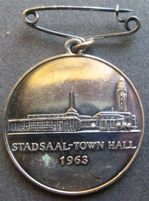 1963 Klerksdorp Town Hall Medallion Unknown Metal