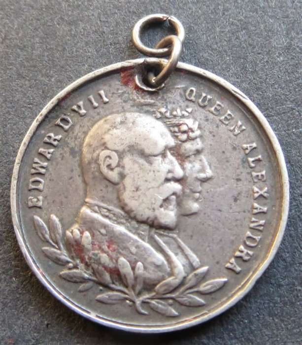 1902 Edward VII  Silver `Cracked Die error` Commemorative Medallion