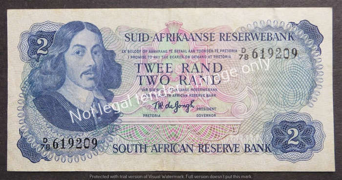 TW De Jongh D78 619209 R2 Note 2nd Issue