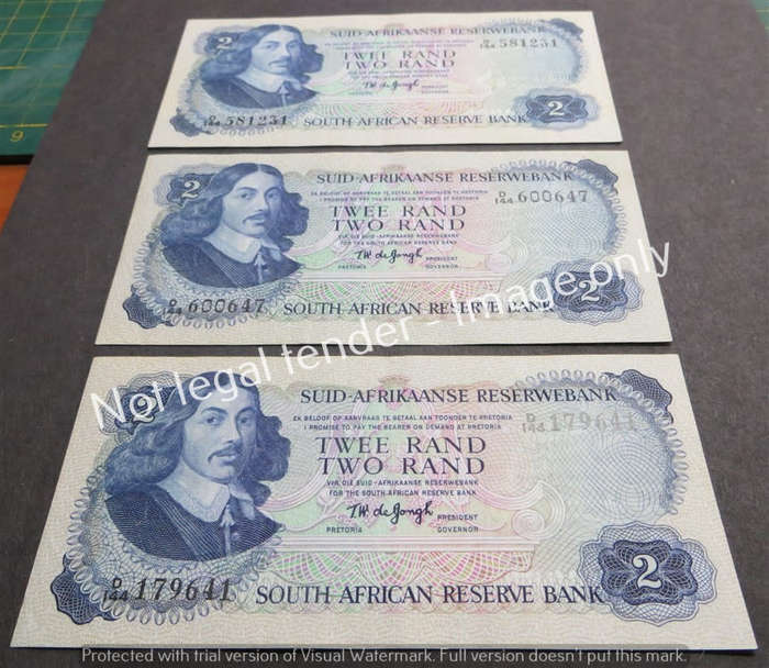 3 x TW De Jongh D144 R2 Note 2nd Issue - Condition - Bid per Note