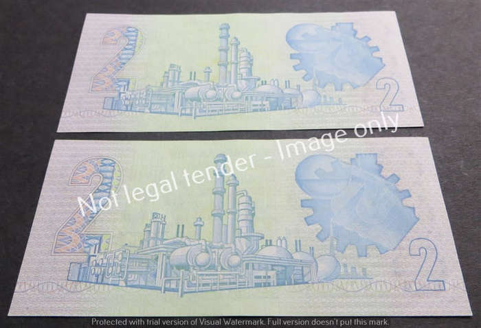 2 x GPC De Kock R2 Consecutive No. notes 2nd Issue