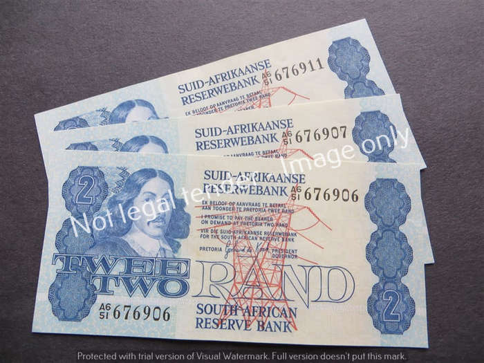 3 x GPC De Kock Close No's R2 notes 2nd Issue - Bid per Note