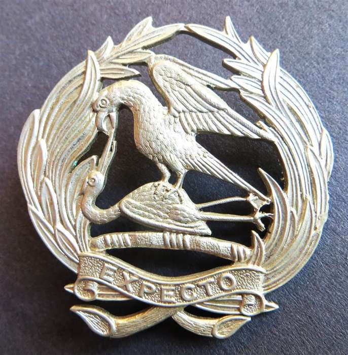 SA Army First City Regiment Glengarry Pipers Badge.SCARCE
