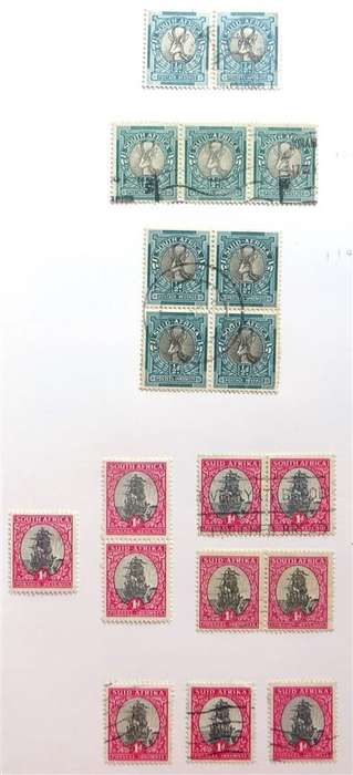 SA Union Stamps File - hinged with Revenues + SWA + Swaziland