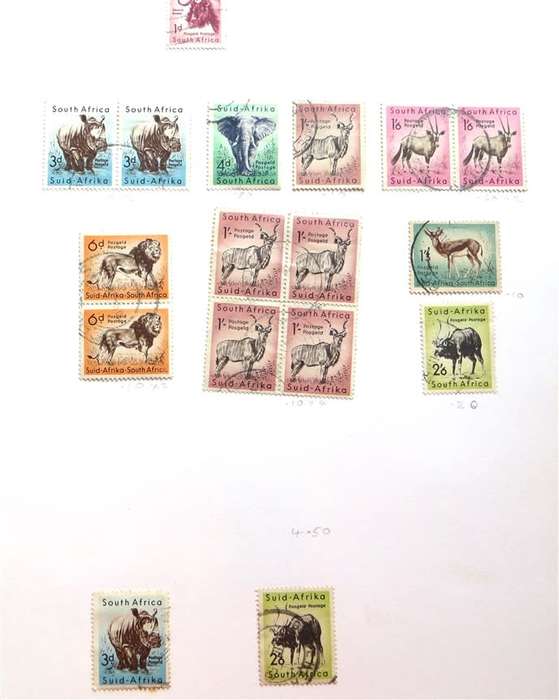 SA Union Stamps File - hinged with Revenues + SWA + Swaziland