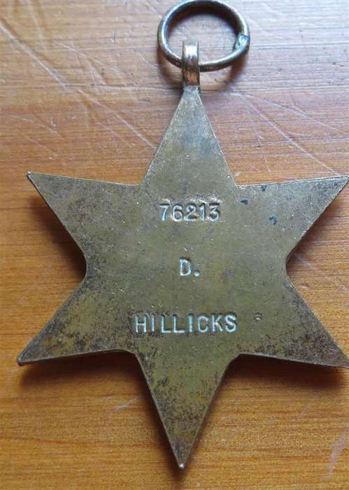 1939-45 Italy Star D.Hillicks #76213 WW2 Medal