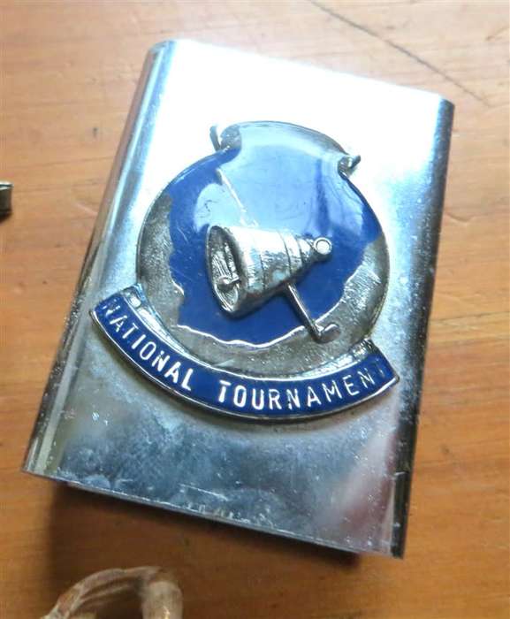 Vintage Assortment - Pins/Cuff links/Metal Box/Matchbox cover+
