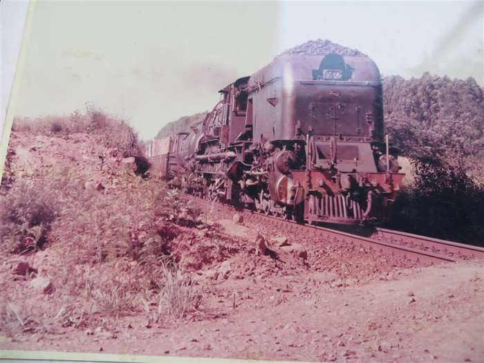SAR/SAS Original Steam train photo 250mmx190mm - D.S Gibbs 1972 - Foxing present