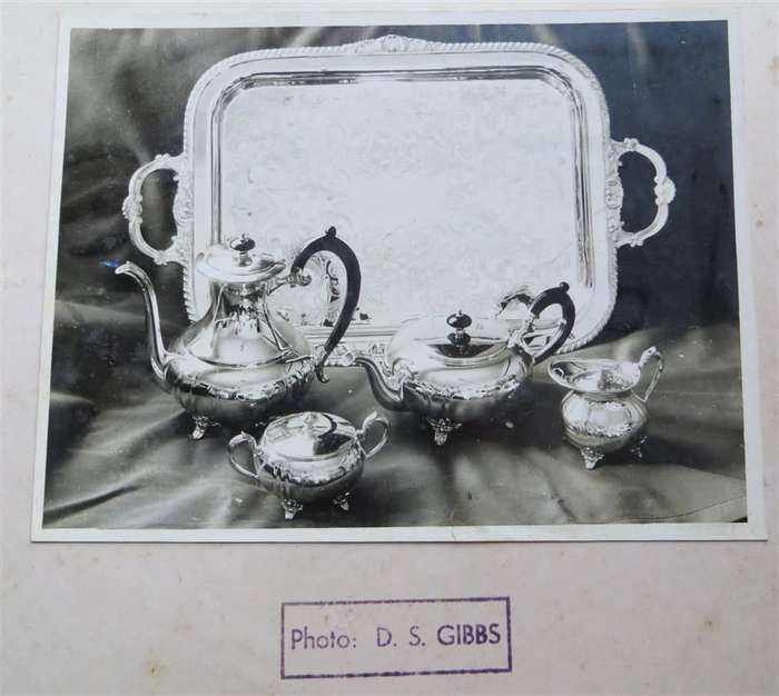 Vintage Original Silver Set for Brochure photo 250mmx190mm - D.S Gibbs 1971 - Foxing present