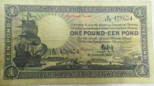 One Pound 1947, One Pound 1956, Five Pound 1954