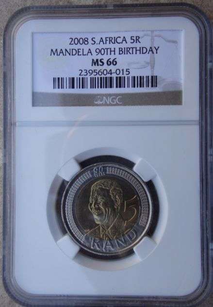 2008 R5 Mandela 90th Birthday NGC MS66