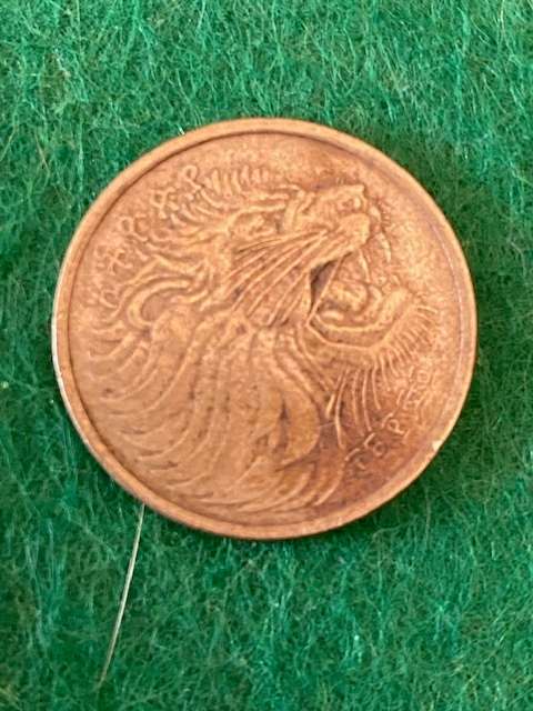 ETHIOPEAN   10 CENT COIN LARGE LION HEAD