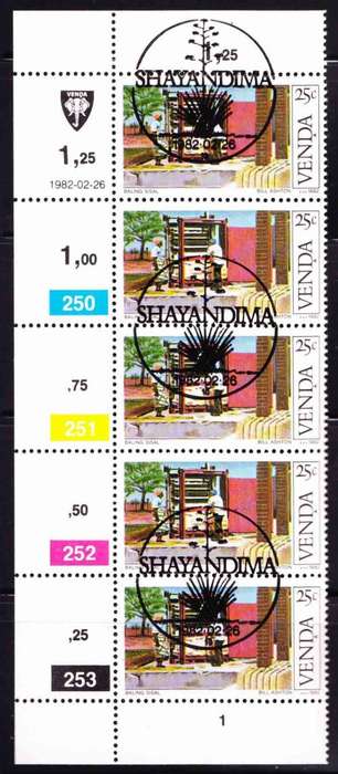 Venda - 1981 - Sisal Cultivation - 25c Control Block CTO