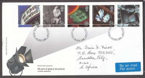 Great Britain QEII - 1996 - Motion Pictures Centenary - FDC