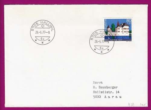 Switzerland on Cover - 1977 - Pro Patria Castles