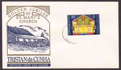Tristan Da Cunha - 1973 - St. Mary's Church, 50th Anniversary