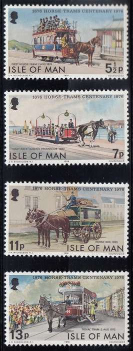 Great Britain QE II - Isle of Man - 1976 - Douglas horse trams, centenary.