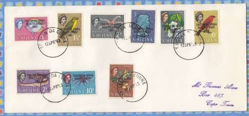 Tristan da Cunha - 1963 - Resettlement on St Helena type 1961 FDC to 1Sh