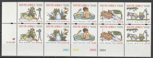 South Africa RSA - 1997 - National Water Conservation Campaign - HSPH Control Strip